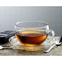 Trendglas Jena JUMBO Teetasse mit Glasunterteller | 0,4 l