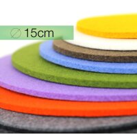 Metz Textil & Design Filzuntersetzer rund | Ø 15 cm | sonnengelb