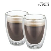 Weis doppelwandige Gläser Set 150 ml | 2 Stk.